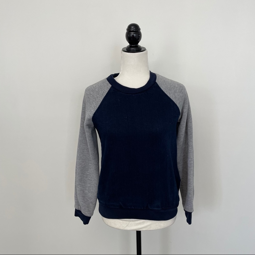 Topshop Denim & Gray Sweatshirt - Picture 3 of 7